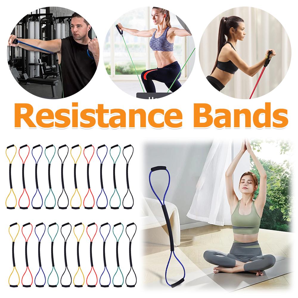 Fitness Resistance Band with Handles Boxing Training Expander Arm Strength Pull Rope Yoga Pilates Home Gym Stretch Elastic Band