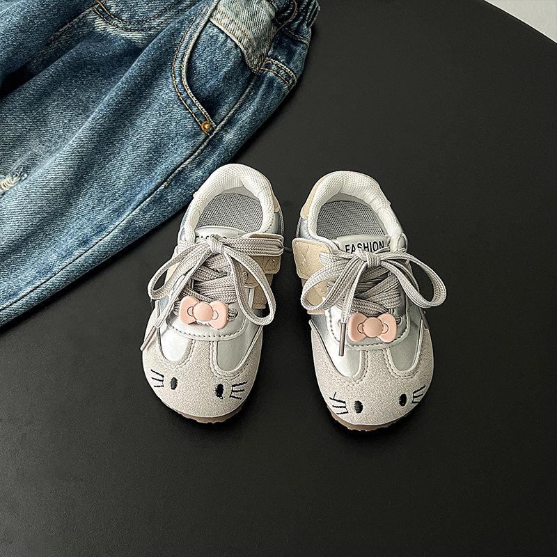 Girls shoes 2025 autumn new girls baby German training shoes cartoon casual sports shoes breathable soft sole