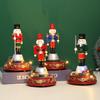 Christmas Glowing Musical Nutcracker Train House Resin Ornaments - Small Gifts