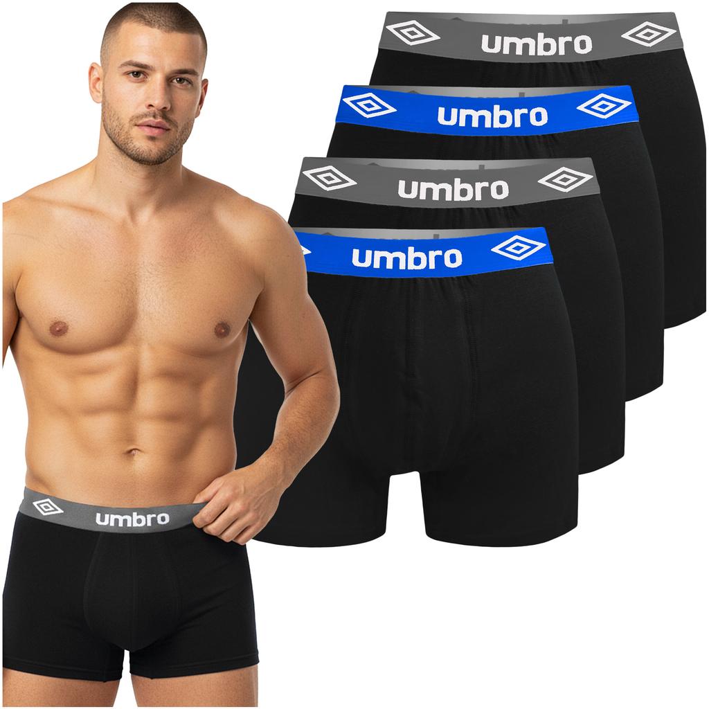 4 Pcs. Umbro Boxer Shorts - Men's - Quality, Cotton, Comfort, Breathable - Panties - Durable Men's Underwear