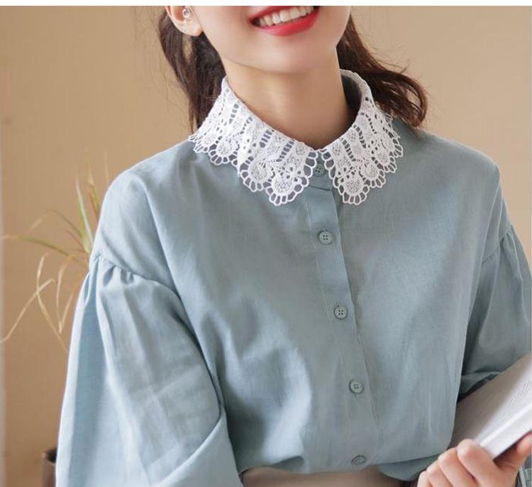 Women's Versatile White Ruffle Stand-Up Collar Dickey Sweater Accessory