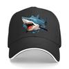 Vibrant Cartoon Shark Vinyl Sticker Hip Hop Hat Fashion Outdoor Sports Sandwich Baseball Cap