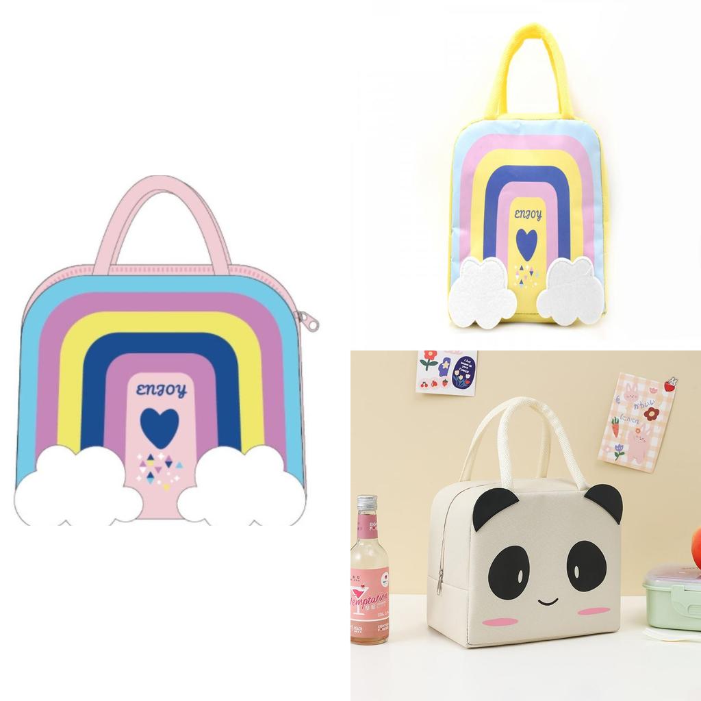 Cute Yellow Duck Thermal Lunch Box Bag For Kids And Students Modern Minimalist Style Aluminum Foil Insulated Lunch Bag Wholesale