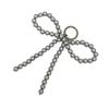 Sweet Cute Pearl Beaded Bowknot Charm Keychains Pendant Keyring Backpack Decoration Hanging Ornament for Women Girls