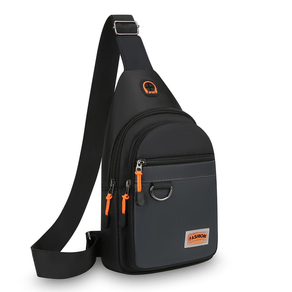 Men's One Shoulder Crossbody Bag – Large Capacity Chest Pack for Outdoor Sports & Cell Phone Storage