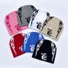Knitted Beanies Hat for Women Men Popular Pattern Skull Hat Handmade Crochet Hat 2000s Hiphop Hat Casual Street Headwear
