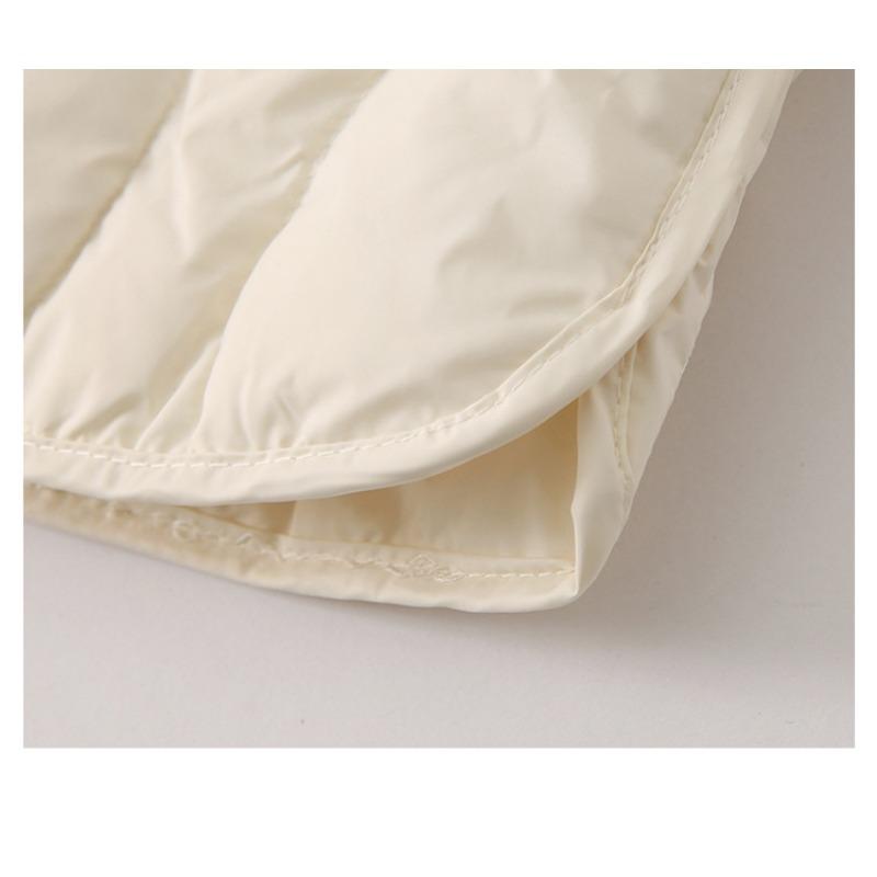 Módní zimní V-výstřih Zesílená péřová bavlněná vesta Bunda Dámská bez rukávů Jednobarevná Ležérní Jednoduchá Elegantní Tílka Volná Vesta Oblečení