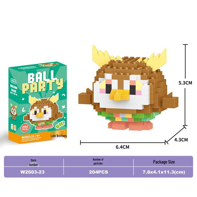 Lele Brothers Micro Building Blocks - Educational Small Animal Sets for Kids, Compatible with Lego, Boys' Toy Gifts