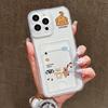 Card Slot Holder Silicone Wallet Pocket Case For Oppo Reno 10 14F 13F 12F Samsung A06 A16 A36 A56 Redmi Note 13 Honor X6A X6B Cover Clear Phone Bumper