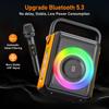 Machine de Karaoké avec 2 Microphones Sans Fil pour Adultes, Système Karaoké Bluetooth Portable avec Lumière RGB pour Fête à Domicile