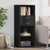 Vidaxl Tall Cabinet, Black, 50X42.5X124 Cm, Wood-Based Material
