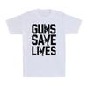 Guns Save Lives Gun New Patriotic Trending Black Funny Saying Men's T-Shirt