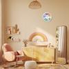 Colorful Digital Plastic Glass Teaching Wall Clock Living Room Bedroom Kitchen Home Decoration Silent Quartz Clock Holiday Gift (No Battery)