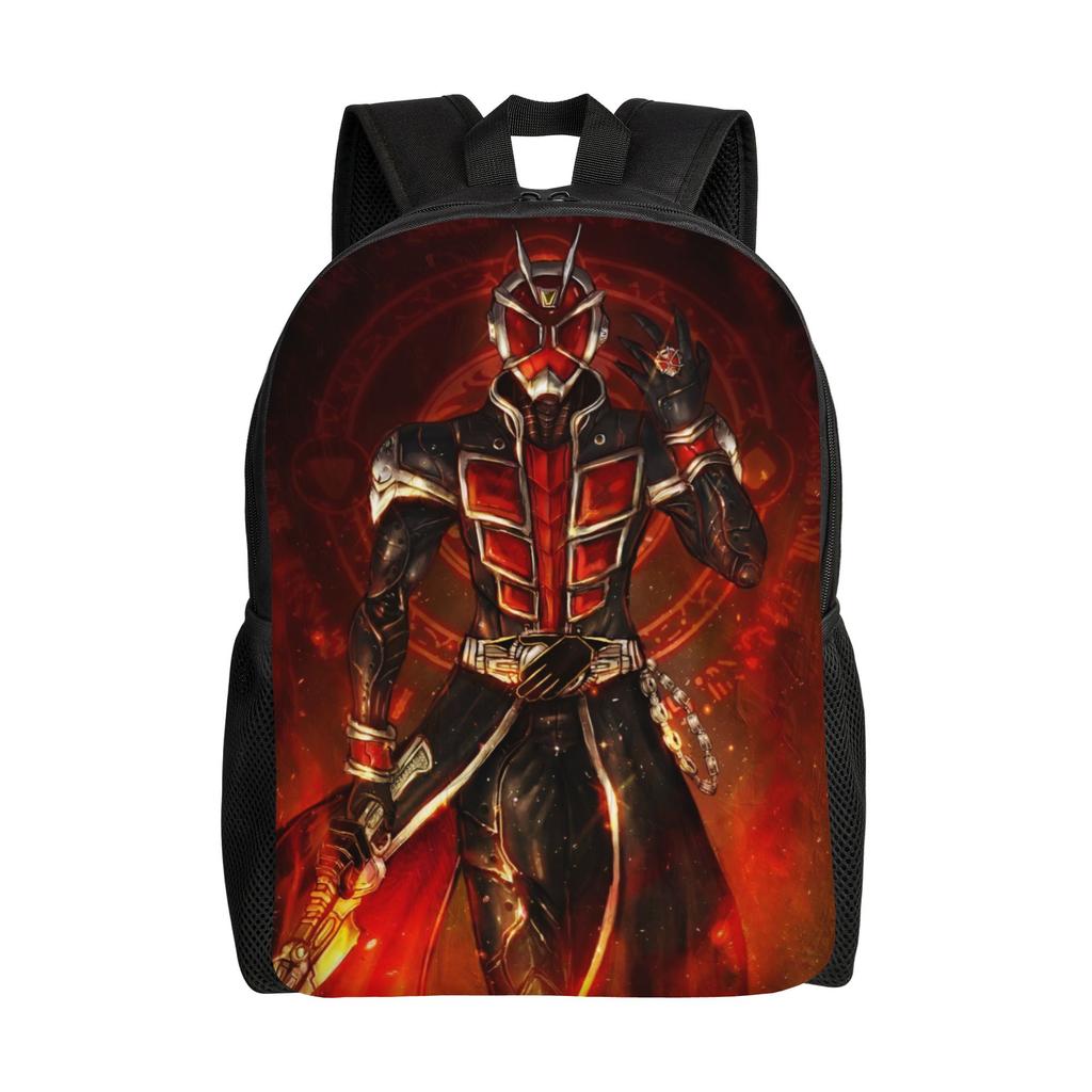 Custom Kamen Riders Backpack Women Men Casual Bookbag for School College Anime Bags