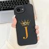 For Apple iPhone 16E 5G Case 2025 New A-Z Crown Letters Cover Soft TPU Len Protective Phone Case For iPhone SE 4 iPhone16e Shell