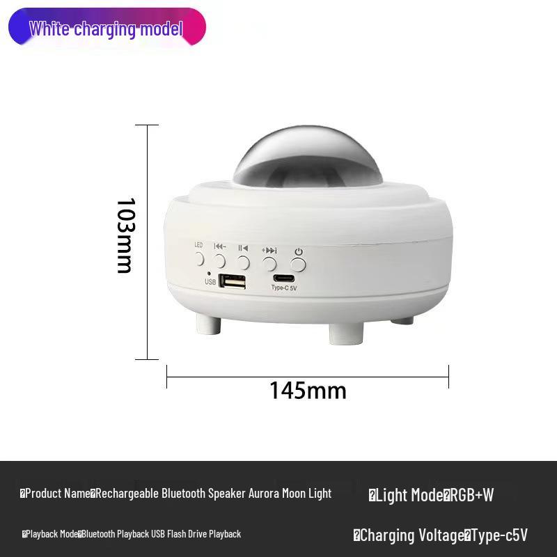 **Aurora Sternenhimmel Projektor**: Bluetooth-Lautsprecher & Mondlampe für romantische Atmosphäre**