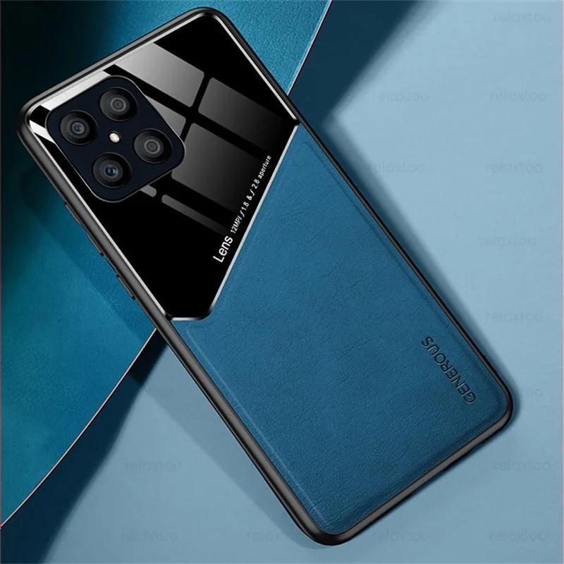 Car Magnetic Leather Phone Case for Honor X7C X7A X7B X8A X8B X9A X9B X6 X7 X8 X9 4G 5G TPU+PC Shockproof Protector Armor Cover