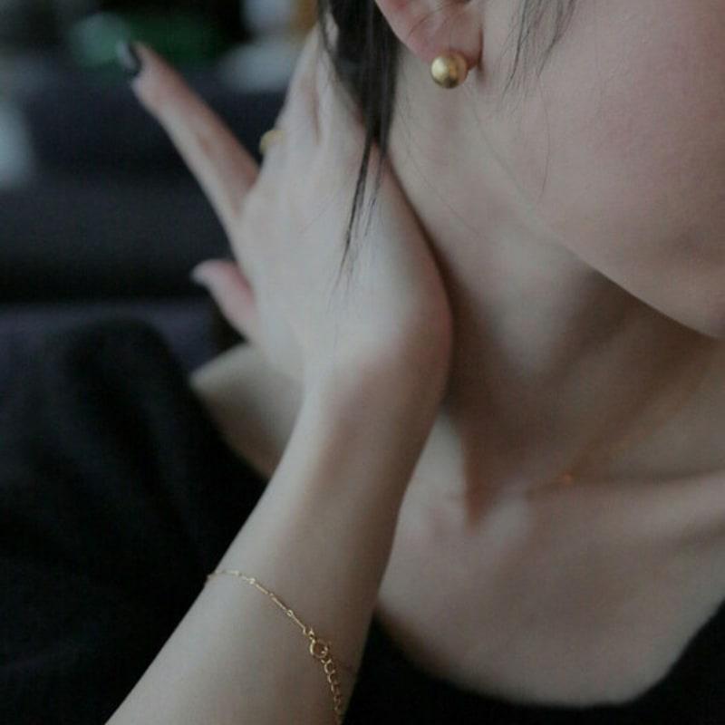 Modernlike 14K Gold-filled Silver Matte Ball Earrings