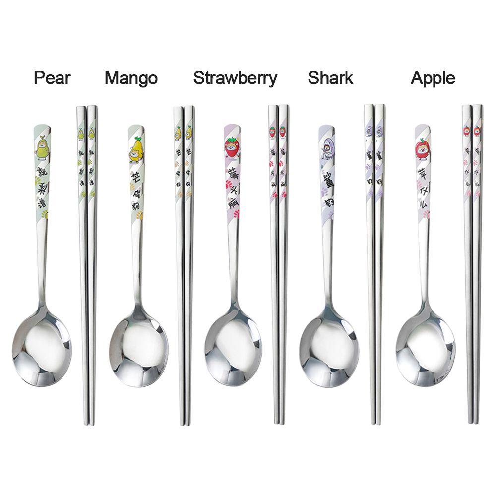 Buy Nonslip Long Handle Dessert Spoons Chopsticks Spoon Set Stainless