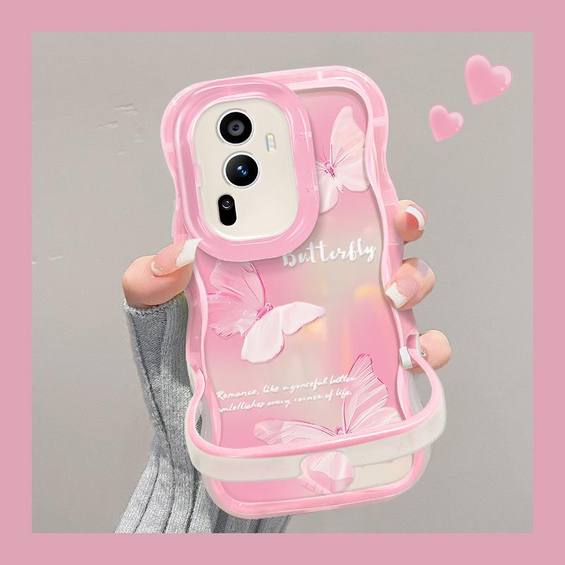 

Подходит для чехла для мобильного телефона Opporeno12pro Vivos18 Smudge Butterfly Xiaomi 13 Невидимый двойной кронштейн Прозрачный мягкий Redmi K40 Pro