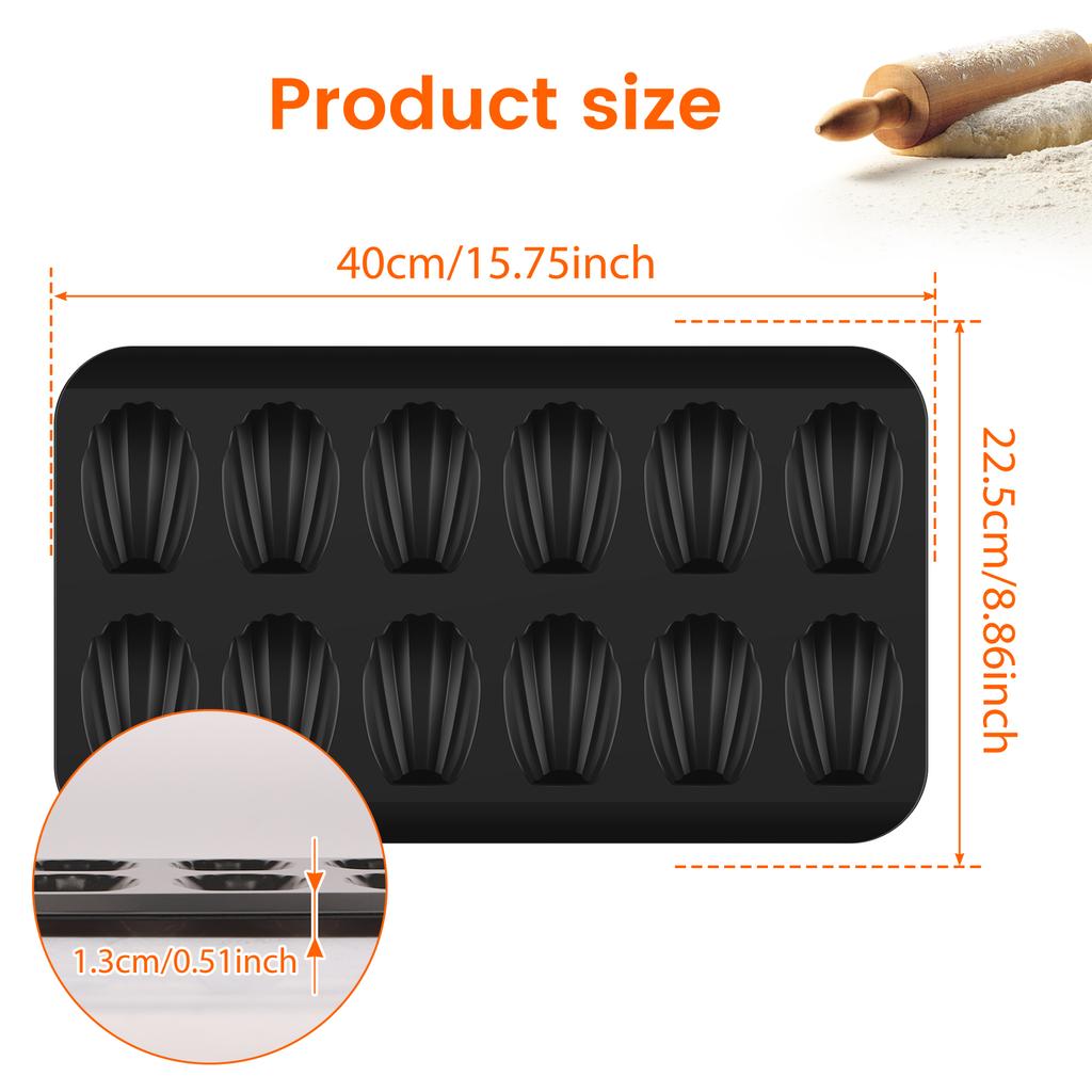 Stampo per Torta in Acciaio al Carbonio Madeleine a Forma di Conchiglia Stampo da Forno per Biscotti al Cioccolato Stampo per Biscotti Accessorio da Cucina Utensile da Forno Fatto a Mano