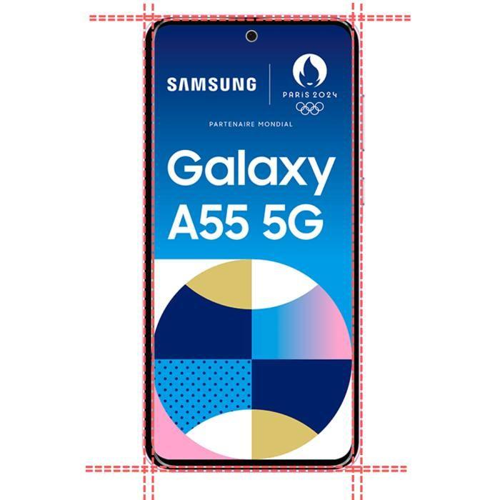 Case for Samsung Galaxy A55 5G and 2 Phonillico® Tempered Glass Screen Protectors