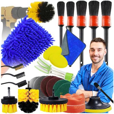 Zestaw do detailingu samochodu do czyszczenia samochodów, szczotki, 26 szt.