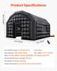 VEVOR Inflatable Nightclub, 5 x 4 x 3.8 m Inflatable Party Tent with 680W Blower & Sandbag, Ventilated Blow up Night Club with 2 Windows