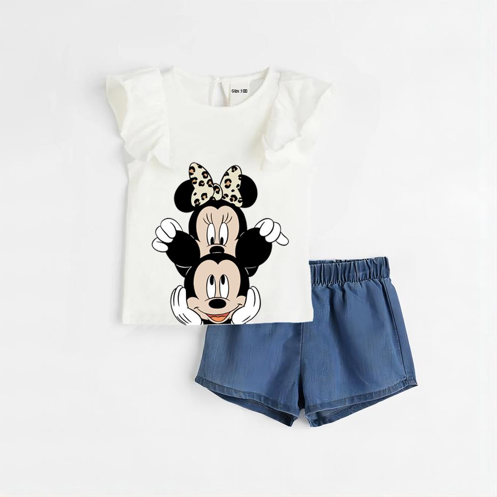 Cute Baby Girl Clothes Suit for Summer Short Sleeve Tee + Shorts 2Pcs Cotton Toddler Girl Clothing