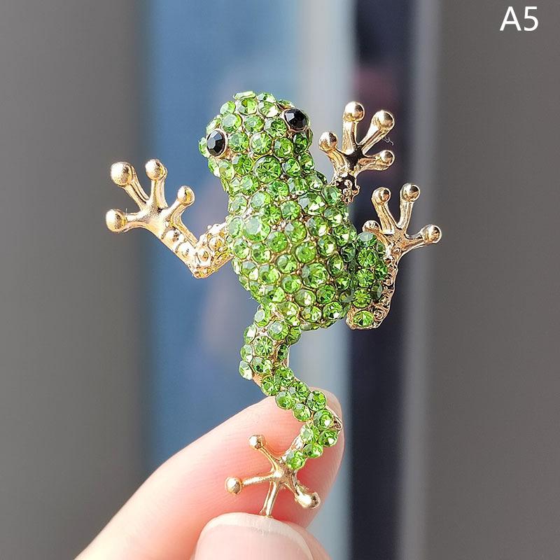 Funny Luxury Full  Frog Brooches For Women Unisex Party Wedding Gifts Cartoon Animal Brooch Pins Jewelry Dropshipping