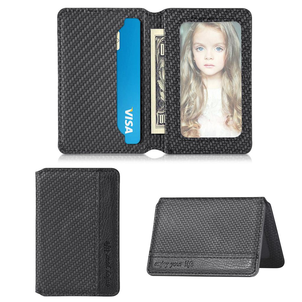 Mobile phone back sticker card bag card cover 3M glue card holder multi-functional card clip PU leather simple solid color card cover