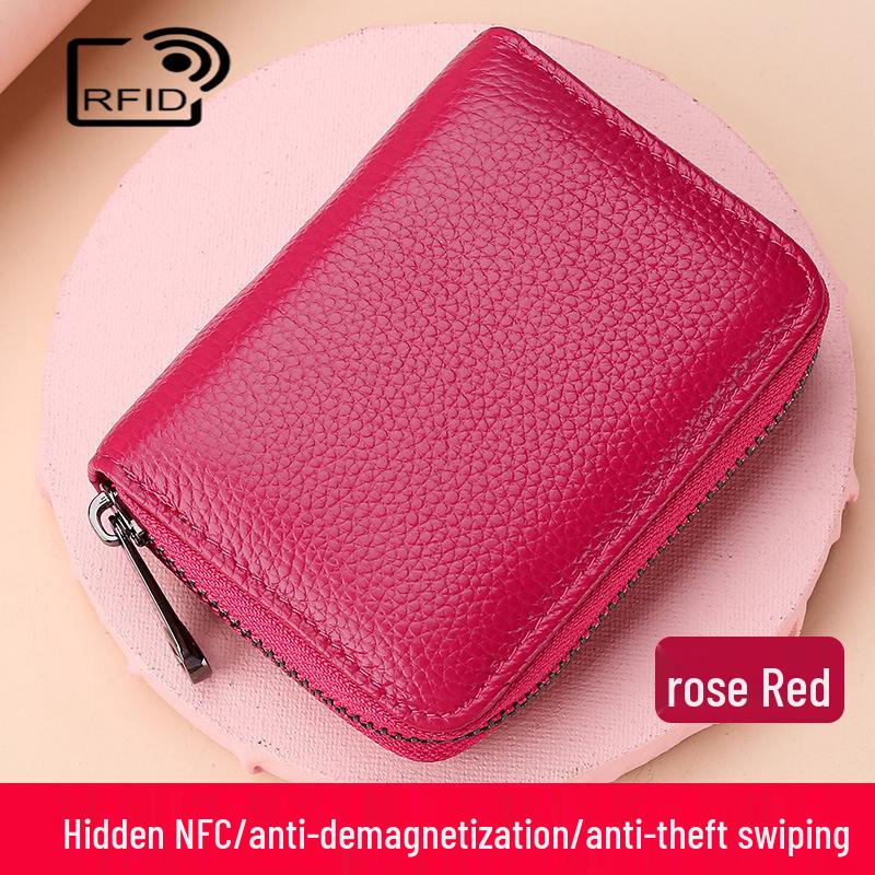Genuine Leather Multi-Card Holder for Men & Women with Customizable Slots