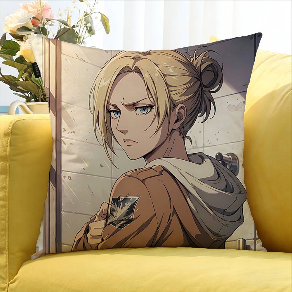Luxury Hot Anime Attack On Titan  Various Sizes Square Pillow Case For Car Home Bedchamber Decor