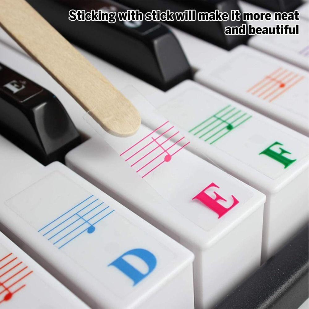 Removable Piano Key Decal Musical Supplies Keyboard Note Sticker Piano Training Stickers