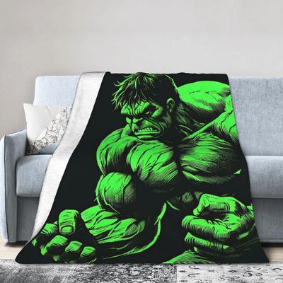 Manta de Veludo Hulk Retro Vintage para Cama Sofá Super Quente Colcha,