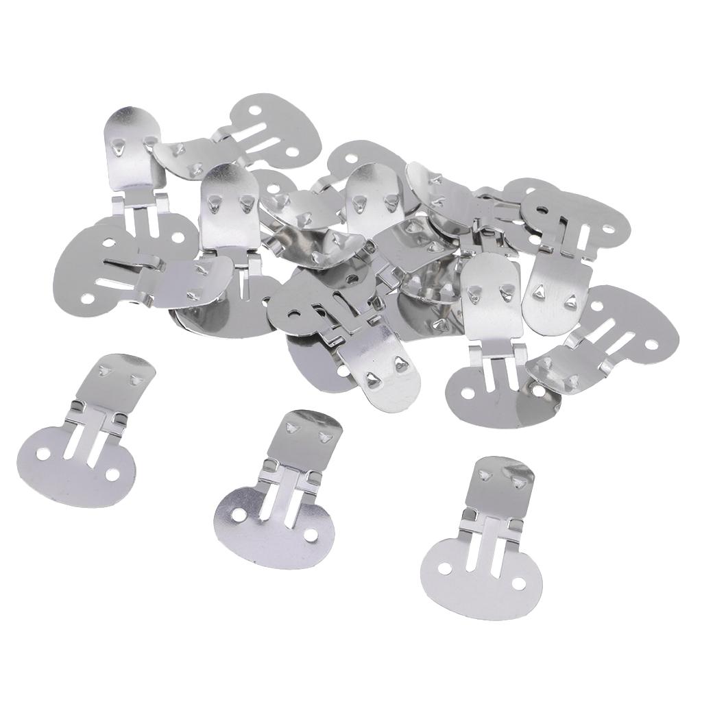 Buy 20 Pieces Stainless Steel Flat Blank Shoe Clips DIY Crafts Findings