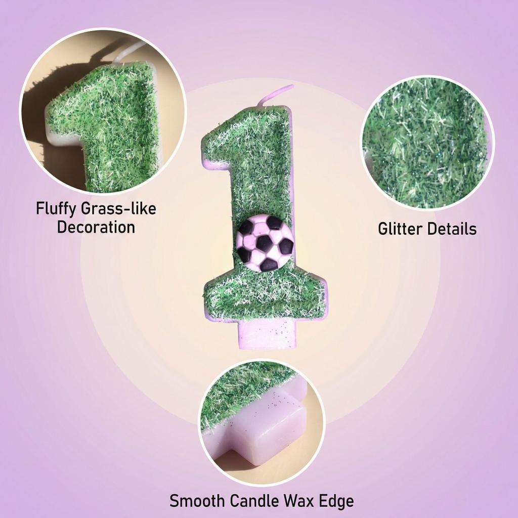 Creative Football Digital Birthday Candles