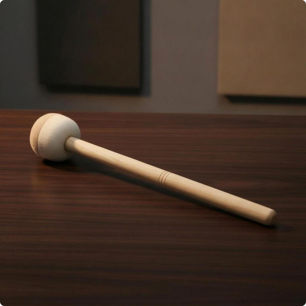 Marching Drum Mallet LongHandled Snare with Felt Head Wooden Percussion Accessory for