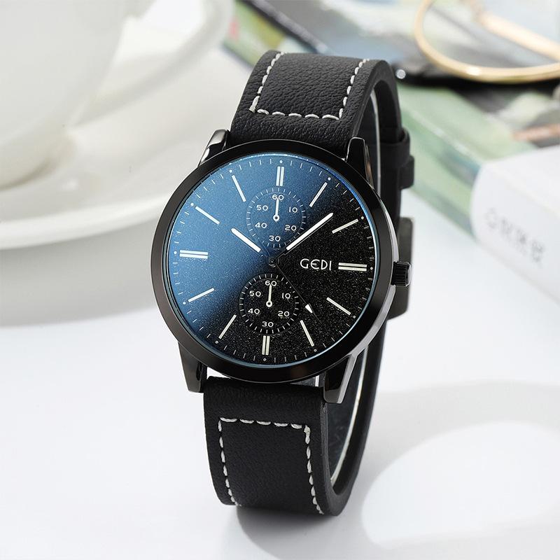 

Men S Business Versatile Belt Watch Waterproof Quartz Watch чорний