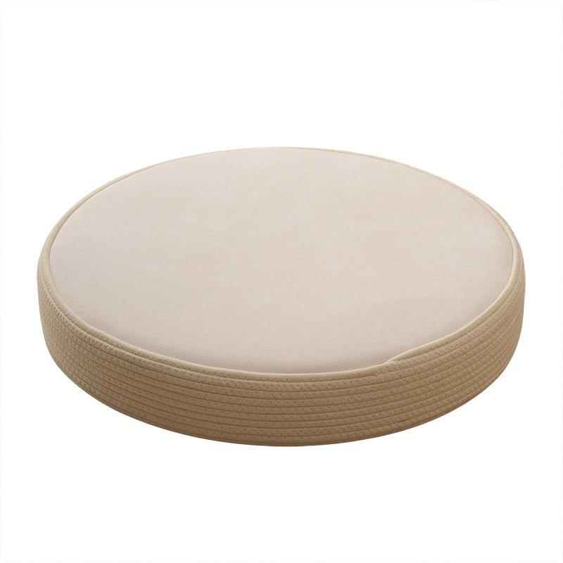 Round Thick Floor Cushion, Memory Foam Tatami & Meditation Pillow for Bay Window Seating,Portable Decorative Pad for Living Room