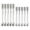 Stainless Steel Lab Scoop 10 Pcs Double Ended Lab Spoon Mini Laboratory Spatula For Reagent Samplin