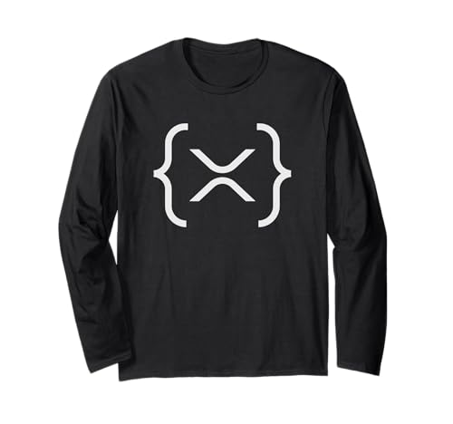 XRP Ledger Ripple Cryptocurrency Blockchain White Logo Long Sleeve T-Shirt