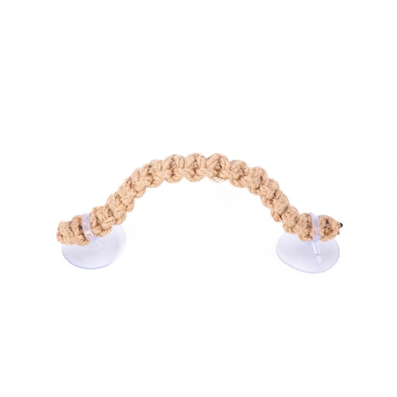

Flexible Shape Changing Pet Climbing Toy Natural Braiding Rope with Suction Cup Reptiles Tanks Decors for Small Animals 1