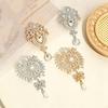 Elegant Rhinestone Crystal Flower Water Drop Brooch - Luxury Fashion Alloy Pin Accessory