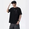 Men Crew Neck Short Sleeve T Shirt With Zip Pocket Loose Fit Casual Daily Tops