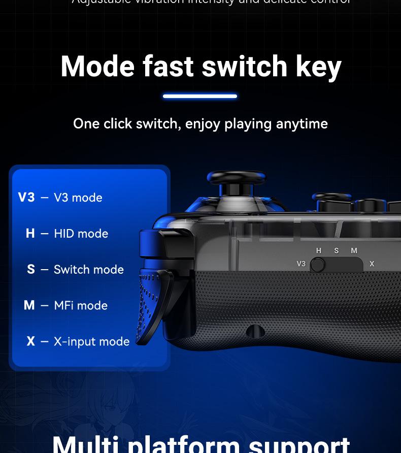 D6mini Stretch Wireless/Wired Dual Mode Game Controller for SWITCH, Android, iOS, and Mobile Phones