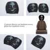 Vehicle Headrest Cover Set with Dark Print Halloween Theme, 2 Piece Polyester Pull-On Headrest Sleeve for Spooky Seat Styling Use