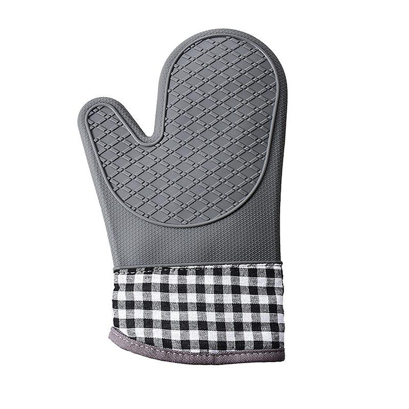 

Силиконовая изоляционная перчатка, противоскользящая, удлиненная, утолщенная, устойчивая к высоким температурам кухонное устройство против ожогов серый