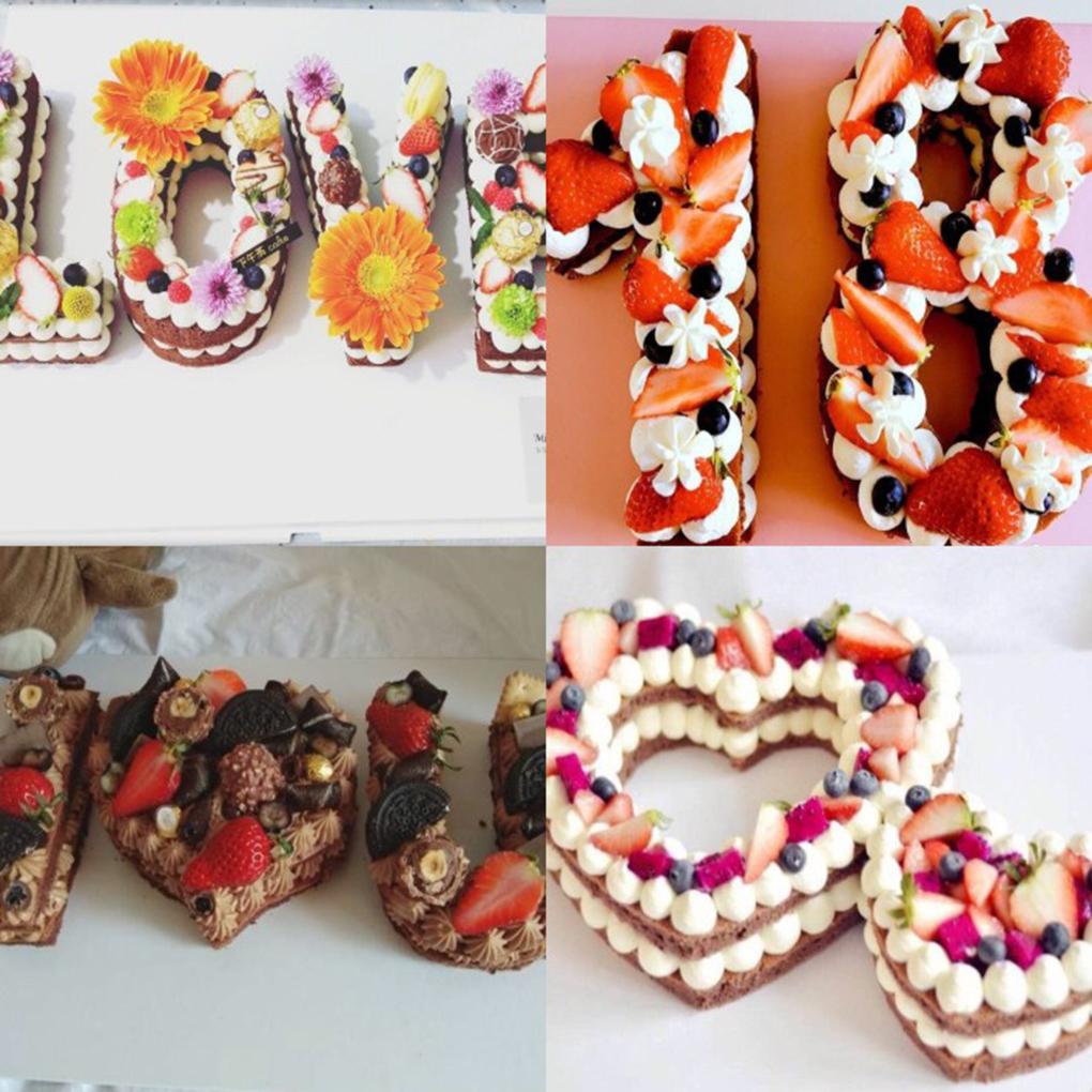 3D Numere Litere Mucegai Tort Fondant Matrite Zahăr Artizanat Șablon DIY Decor pentru Coace