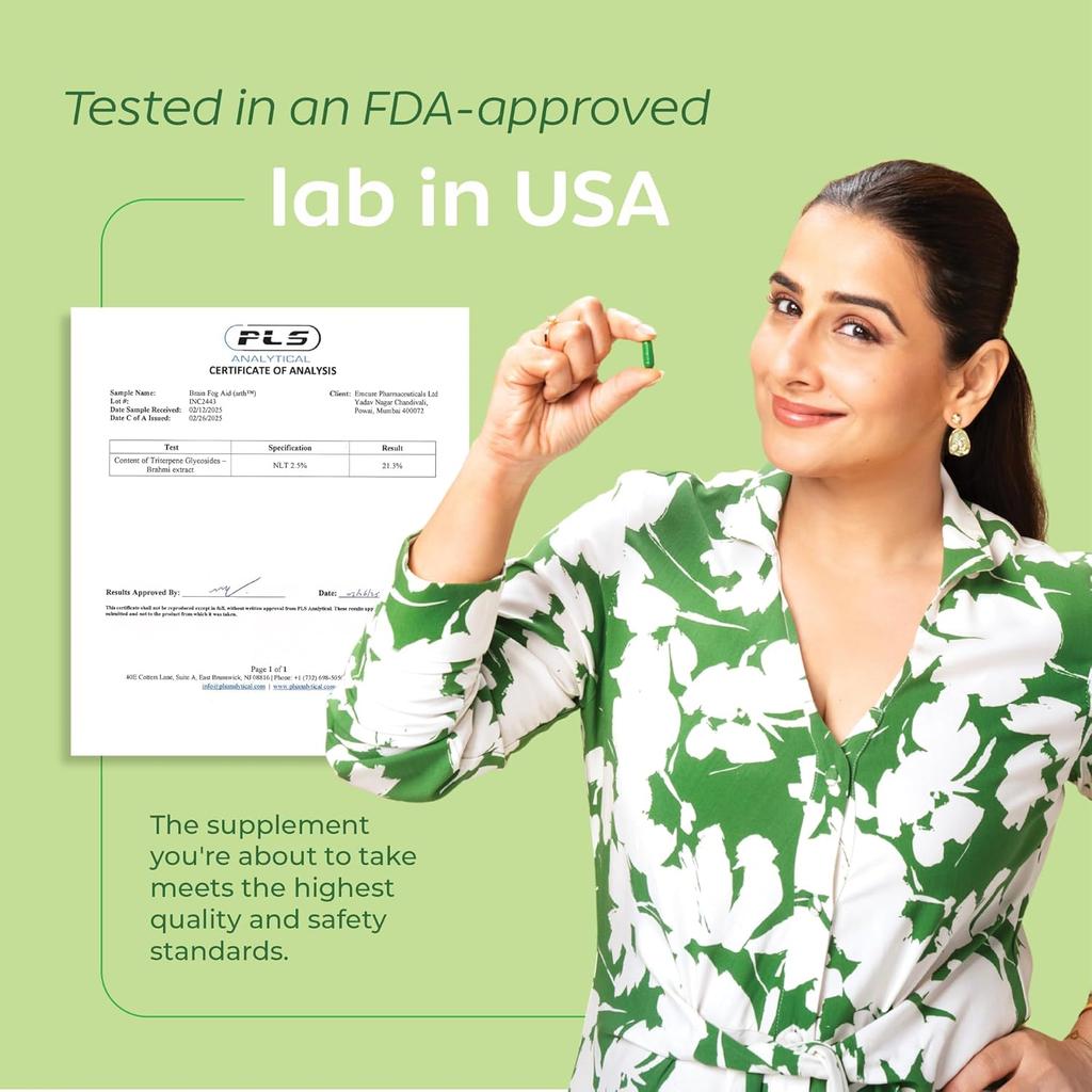 Arth Brahmi Capsules by Emcure | 60 Veg Capsules for Memory, Focus & Mental Clarity Support